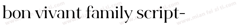 bon vivant family script字体转换